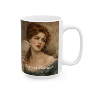 Dearest Reader Menopause Mug | Bridgerton Inspired Coffee Cup with Interactive QR Code | 365 Days of Daily Messages
