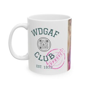 Humorous Barbie Inspired Menopause Coffee Cup | Interactive QR Code | 365 Daily Changing Messages