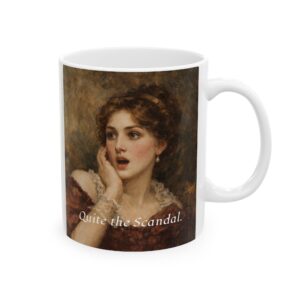 Scandalous Bridgerton Inspired Menopause Coffee Cup with Interactive QR Code | 365 Daily Changing Messages