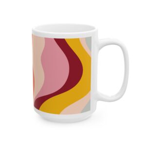 Boho Print Coffee Mug with Interactive QR Code | 365 Daily Changing Menopause Messages | 11oz or 15oz