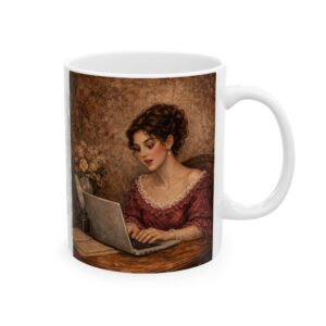 Dearest Chat | Bridgerton Inspired Hormone Mug | Menopause Coffee Cup with Interactive QR Code | 365 Days of Daily Messages