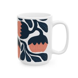 Vintage Blue Interactive Menopause Mug | Coffee Cup with Hidden QR Code & 365 Daily Changing Messages