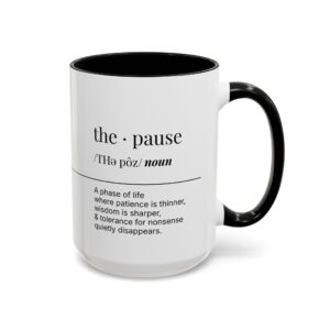 The Pause Mug | Menopause Coffee Cup with Interactive QR Code | 365 Days of Daily Wisdom Gift